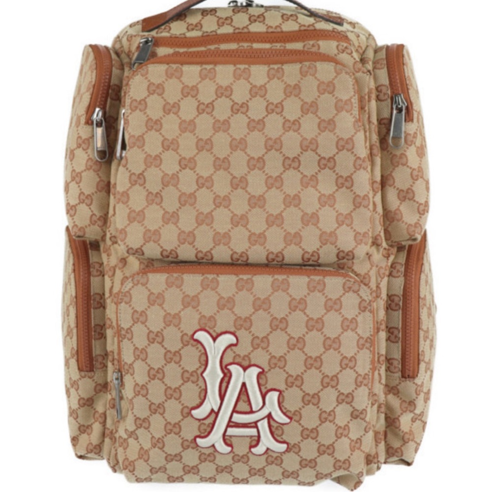 Gucci Beige and Brown GG Rucksack